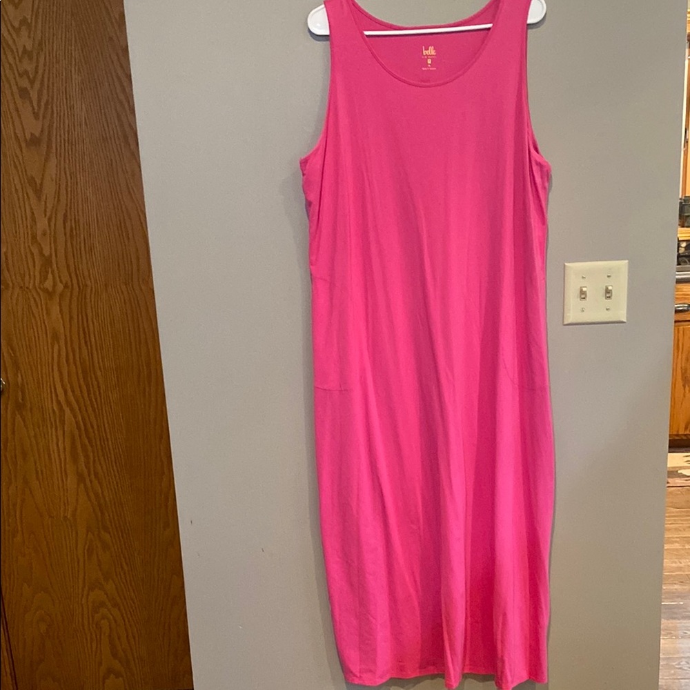 Pink Sleeveless Maxi Dress